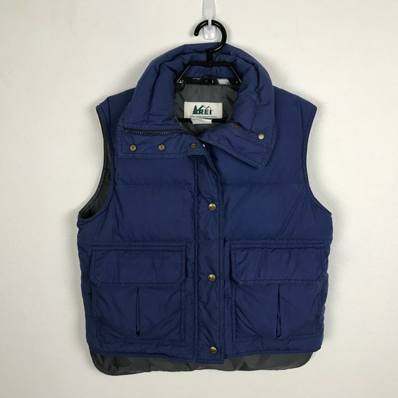 REI Other - Youth Girls Rei Vest Coat Quilted Down Size 12 Blue Sleeveless Pockets